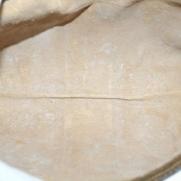 GUCCI GG Canvas Web Sherry Line Clutch Bag PVC Leather Beige Green Auth 54839 - Picture 2 of 16